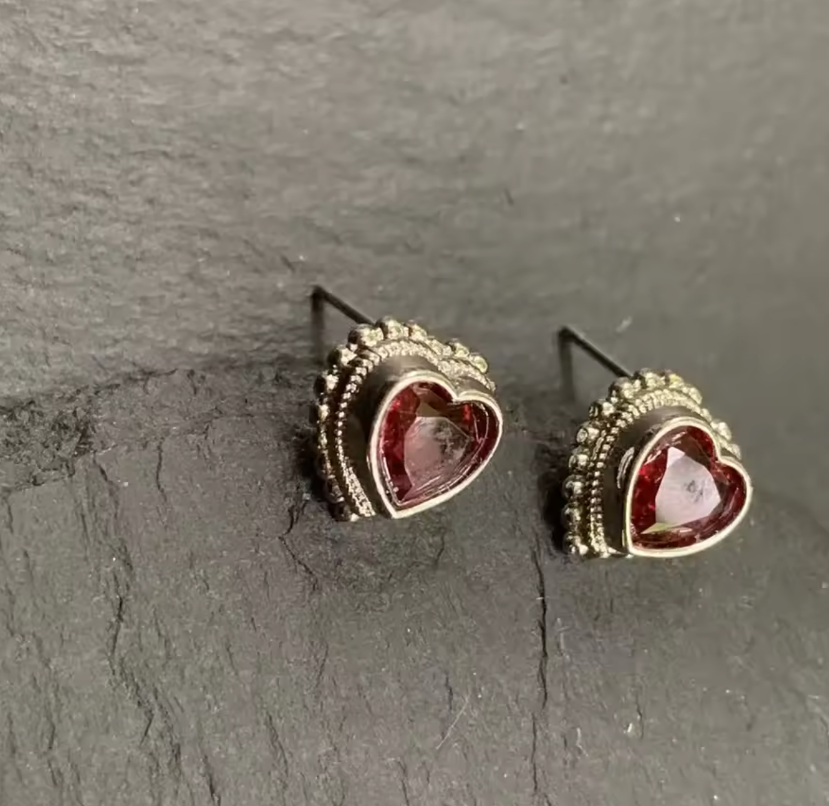 Natural Garnet 925 Sterling Silver Stud Earrings for Women