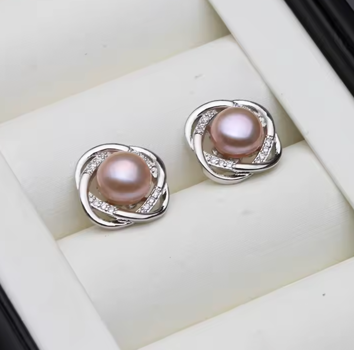 925 Sterling Silver Natural Freshwater Pearl Earrings for Women