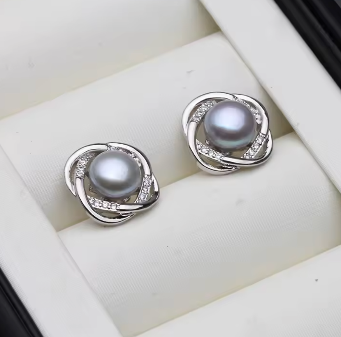 925 Sterling Silver Natural Freshwater Pearl Earrings for Women