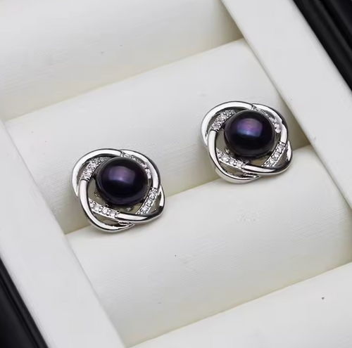 925 Sterling Silver Natural Freshwater Pearl Earrings for Women