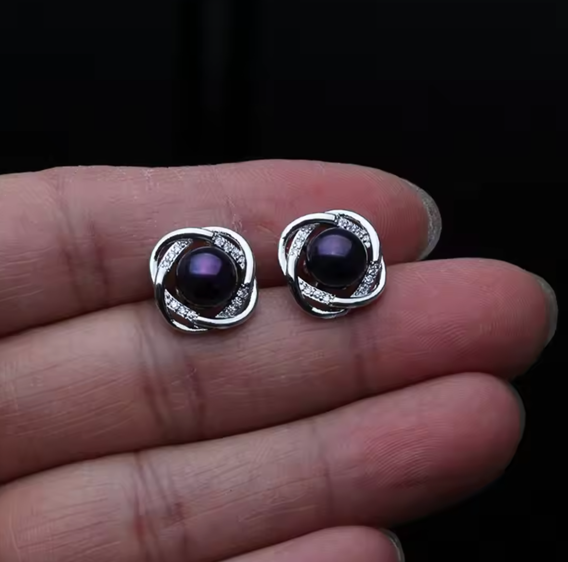 925 Sterling Silver Natural Freshwater Pearl Earrings for Women