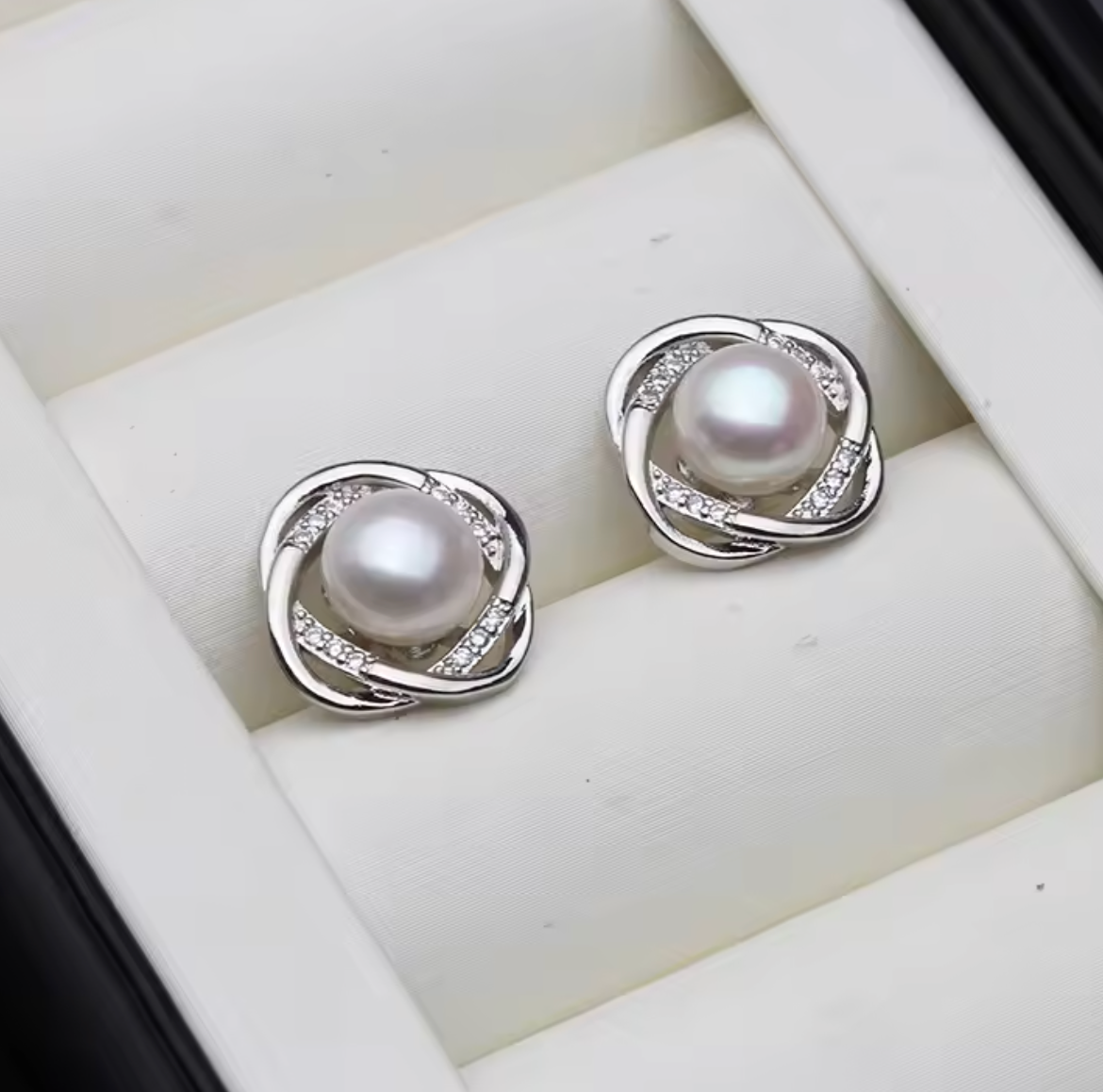 925 Sterling Silver Natural Freshwater Pearl Earrings for Women